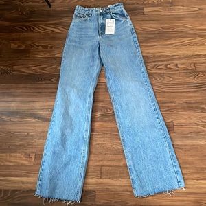 NWT High Rise Wide Leg Zara Denim